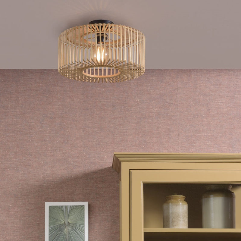 Dimensions Plafondlamp Bromo bamboe naturel 40 cm E27