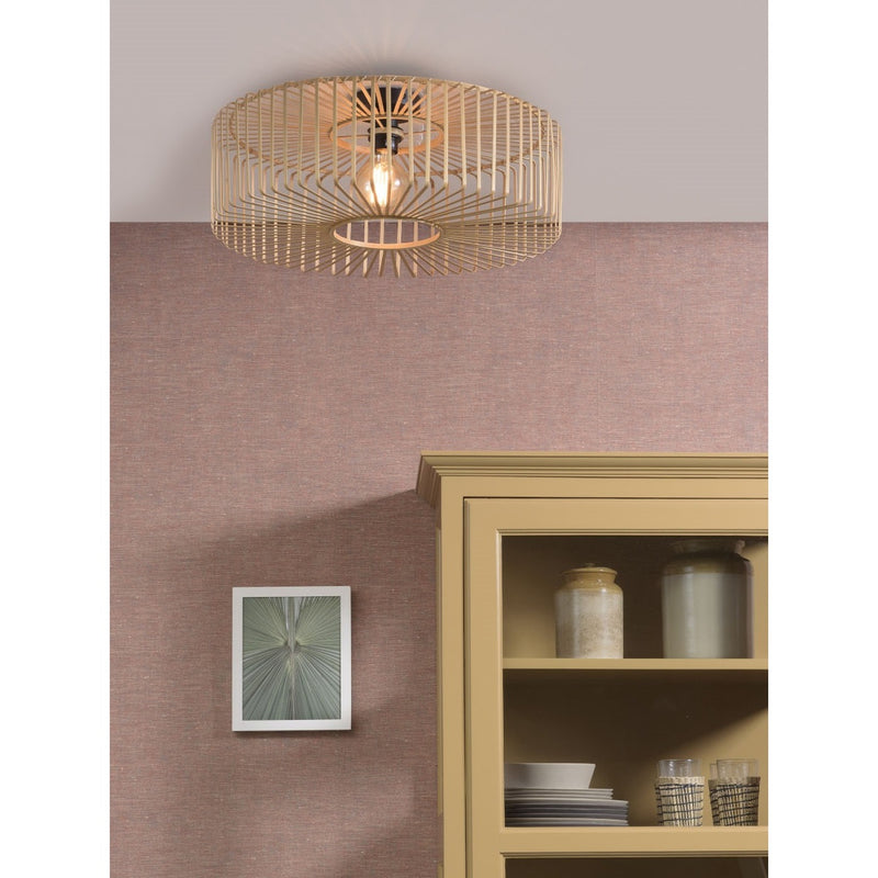 Dimensions Plafón Bromo bambú natural 60 cm E27