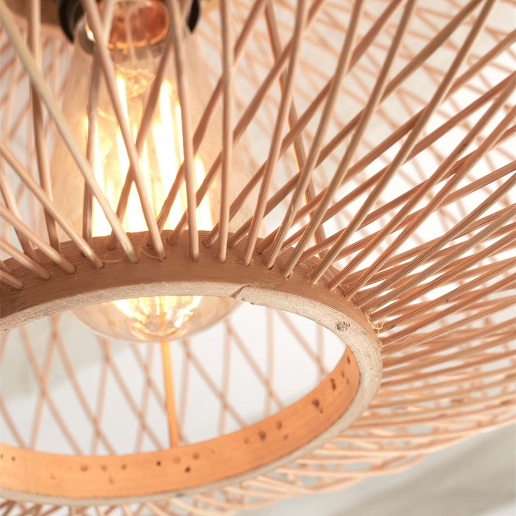 Plafonnier Cango bambou naturel ellipse 40 cm E27, vue 3