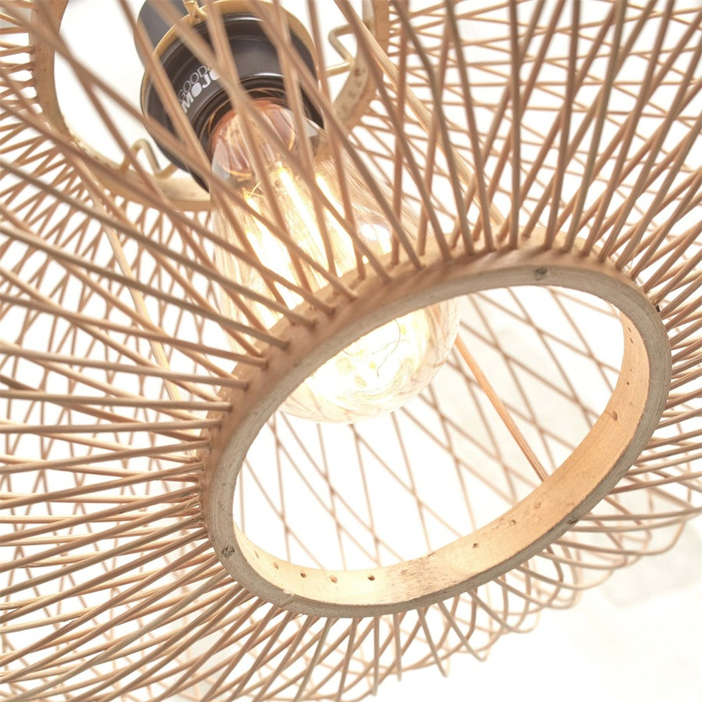 Plafonnier Cango bambou naturel ellipse 40 cm E27, vue 4