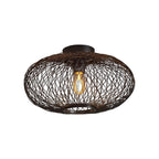 Plafonnier Cango bambou noir 40 cm E27