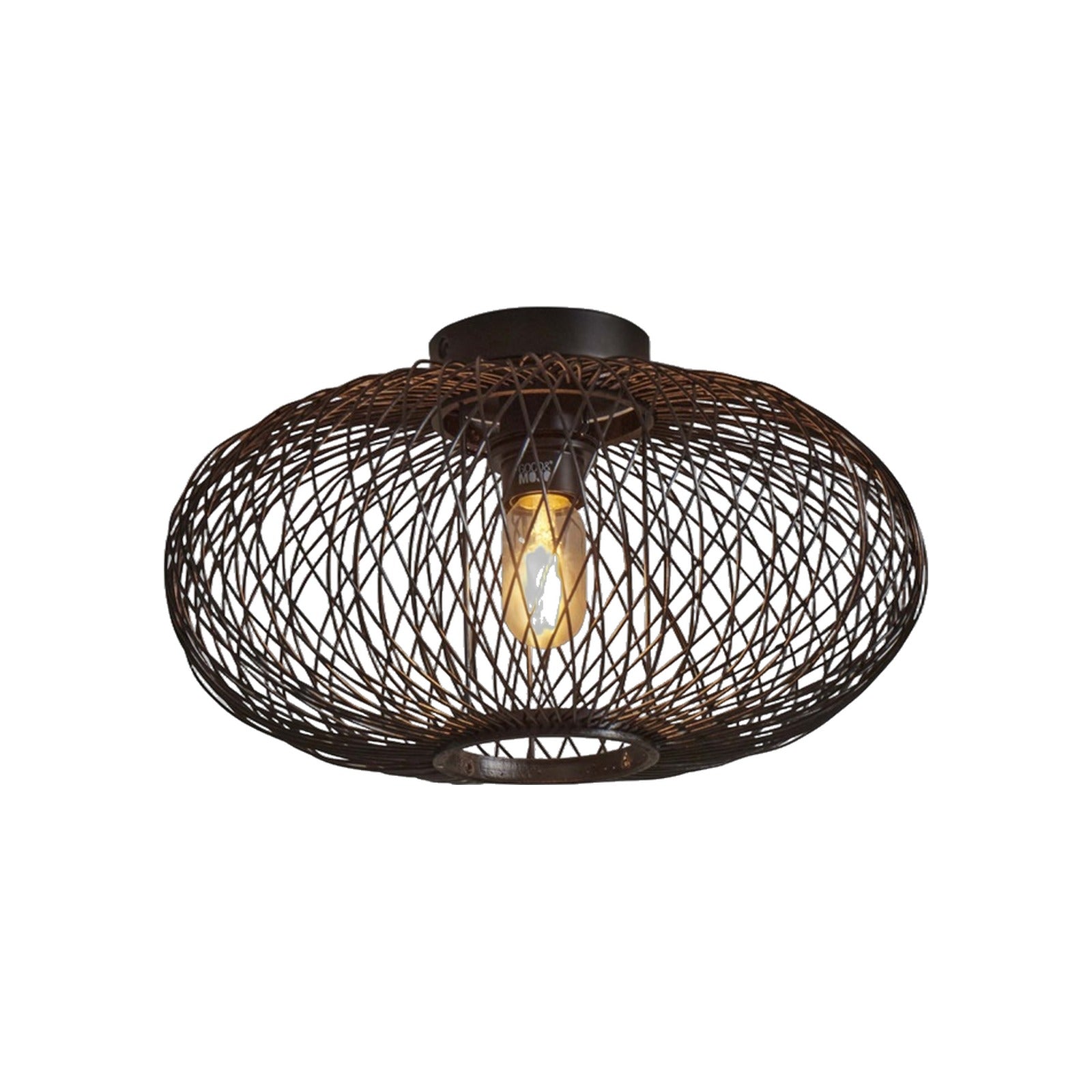 Plafonnier Cango bambou noir 40 cm E27