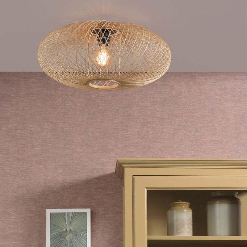 Dimensions Plafonnier Cango bambou naturel ellipse 60 cm E27
