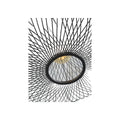 Plafonnier Cango bambou noir ellipse 60 cm E27