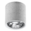 Plafonnier Cullo, cylindre en béton brut