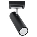 Plafonnier Direzione 1 spot en acier noir, tube orientable