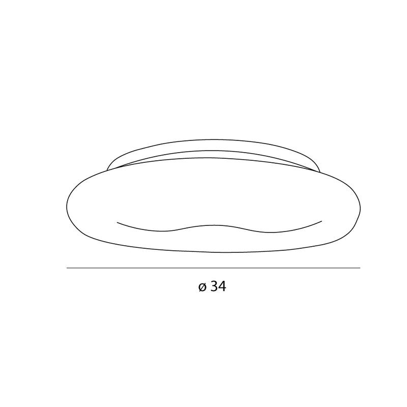 Dimensions Deckenleuchte Duo 34 cm weiß