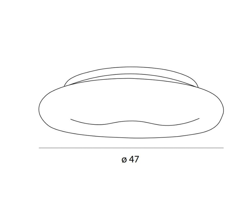 Dimensions Deckenleuchte Duo 47 cm weiß