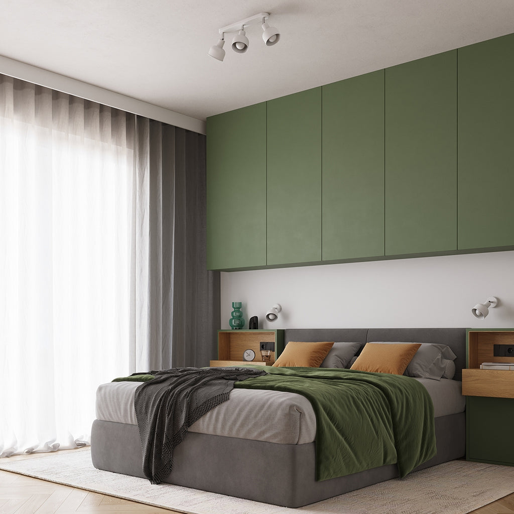 Plafonnier Elba 3 métal blanc E27 en situation dans un intérieur