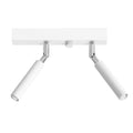 Plafonnier Eyetech 2 blanc, spot orienté sur rotule chromée