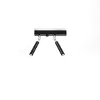 Plafonnier Eyetech 2 noir, détail de la rotule chromée et du tube