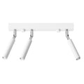 Plafonnier Eyetech 3 blanc, spot orienté sur rotule chromée