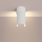 Plafonnier Flash métal blanc E27 allumé
