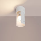 Plafonnier Flash métal blanc E27, détail