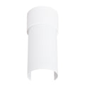 Plafonnier Flash métal blanc E27, cylindre d'acier à manchon rotatif
