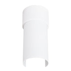 Plafonnier Flash métal blanc E27, cylindre d'acier à manchon rotatif