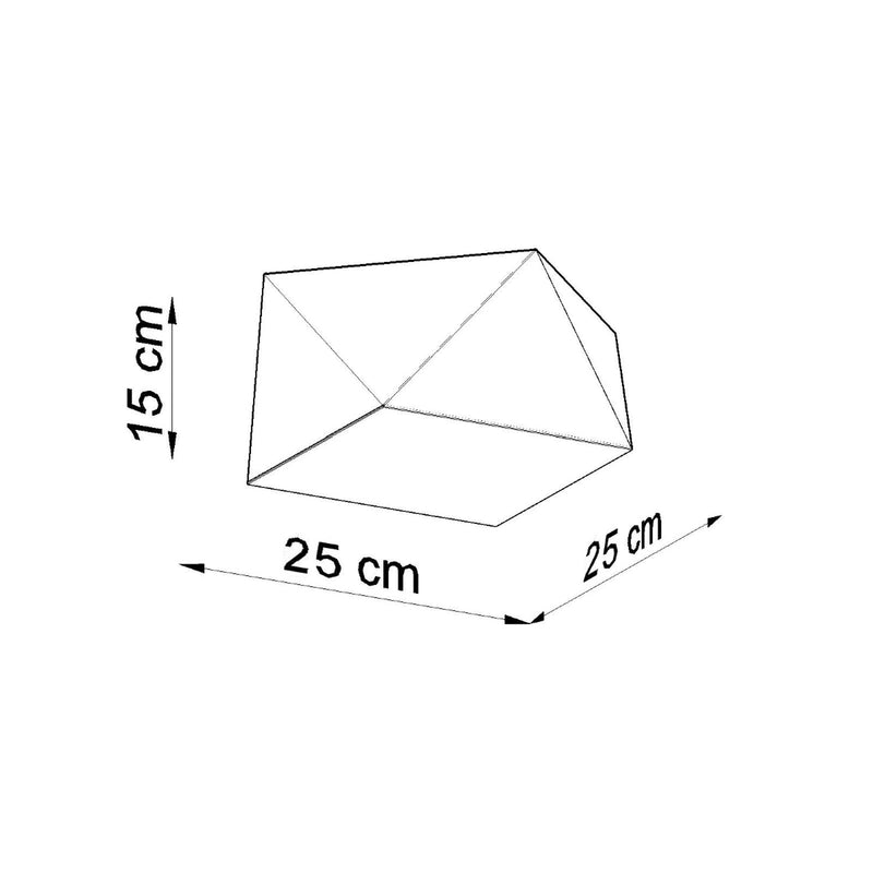Dimensions Plafonnier géométrique Hexa argent E27