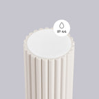 Plafonnier Halo boule opale beige en situation