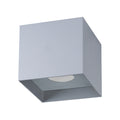 Plafonnier Hati aluminium gris GU10, cube d'aluminium gris, spot GU10 dirigé vers le bas