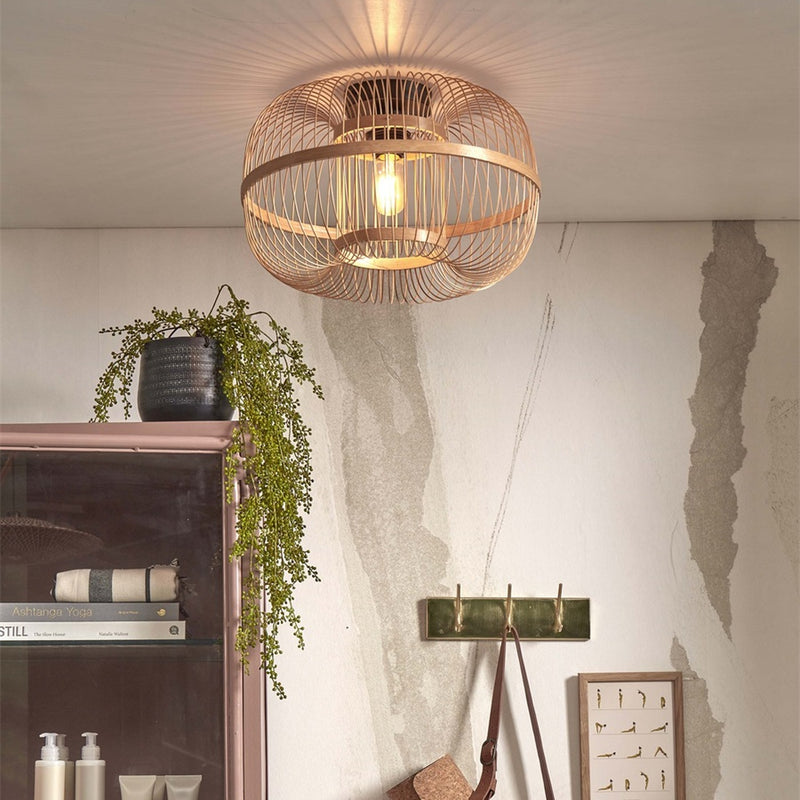 Dimensions Plafonnier Hokkaido bambou naturel E27