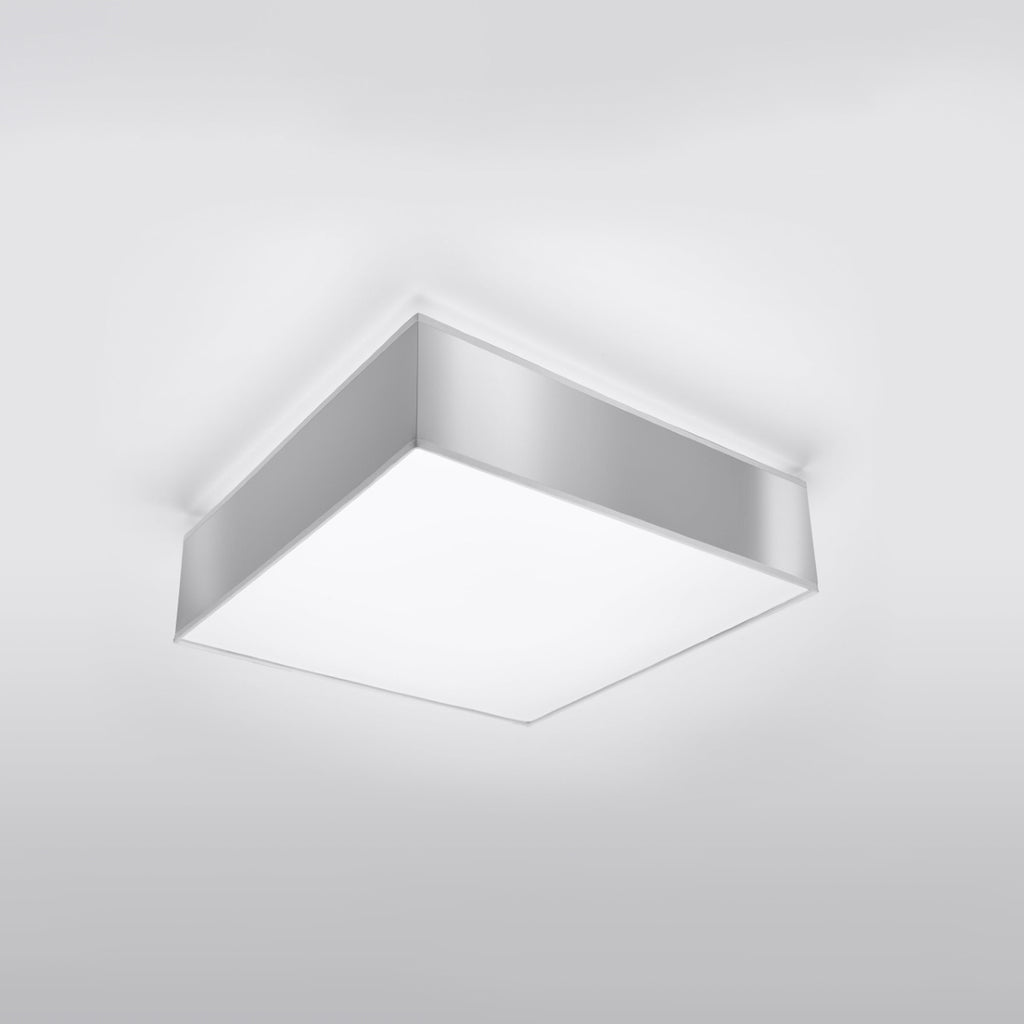 Plafonnier Horus 35 gris monté au plafond