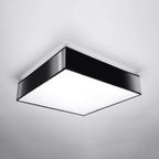 Plafonnier Horus 45 noir monté au plafond