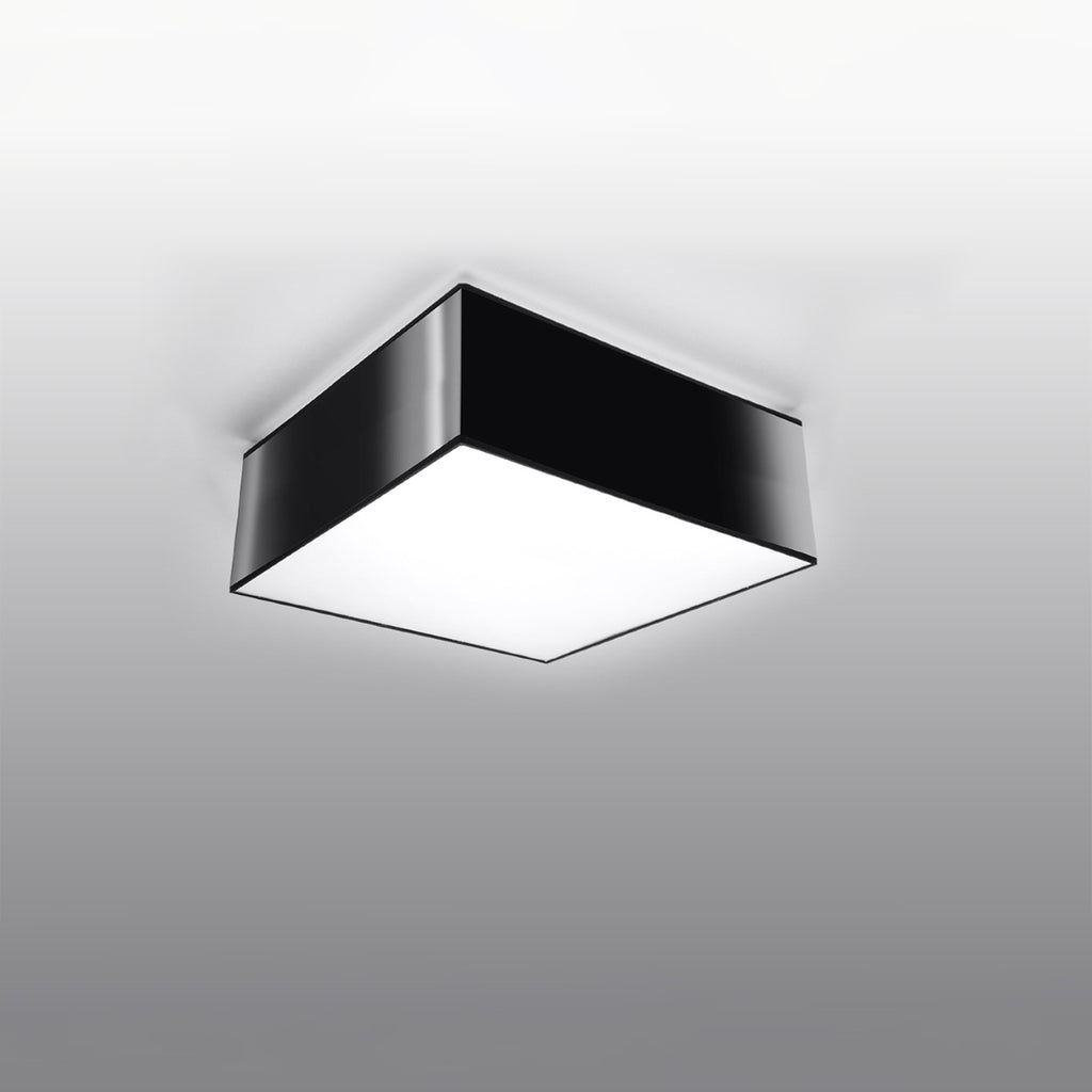 Plafonnier Horus noir monté au plafond