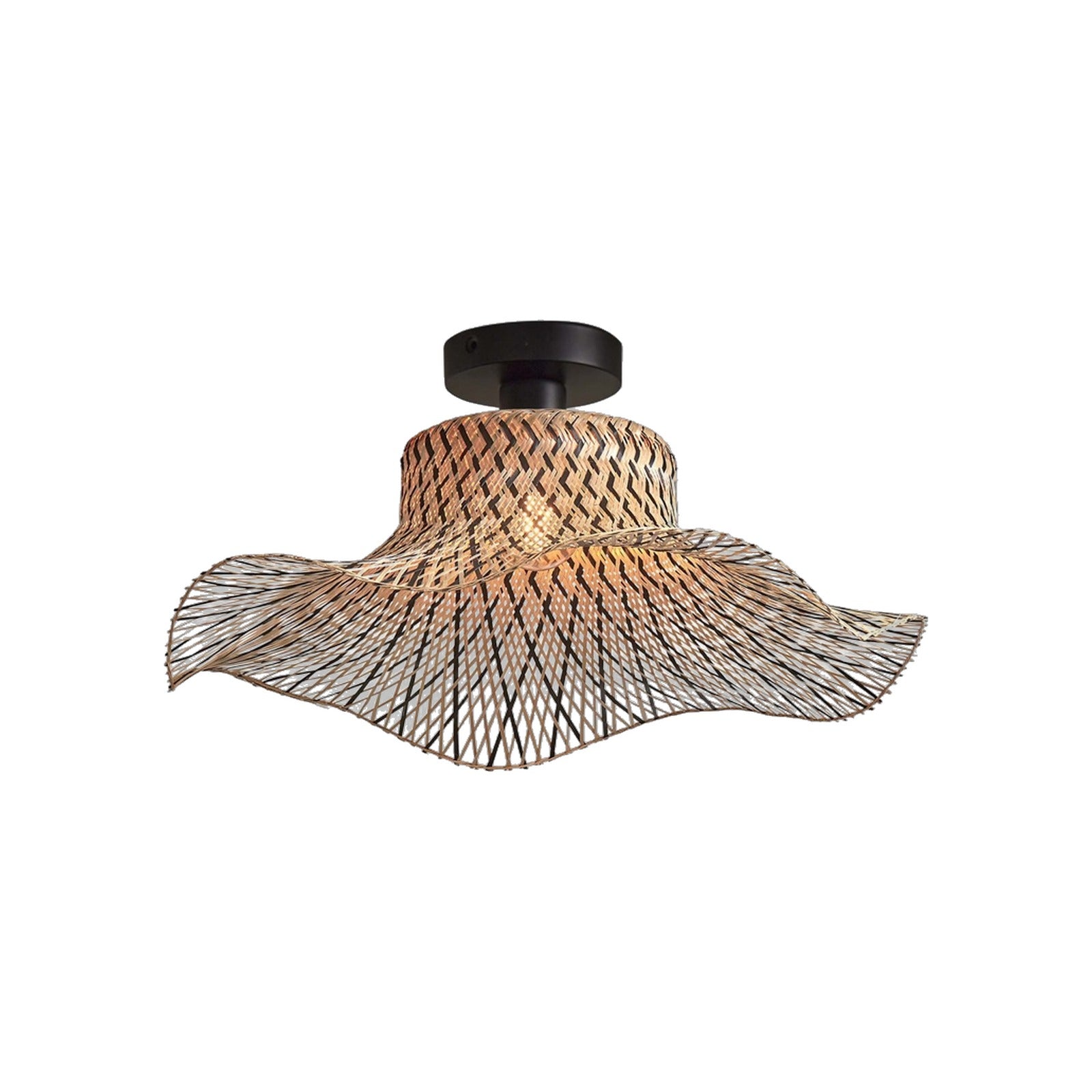 Plafonnier Ibiza bambou bicolore 50 cm E27