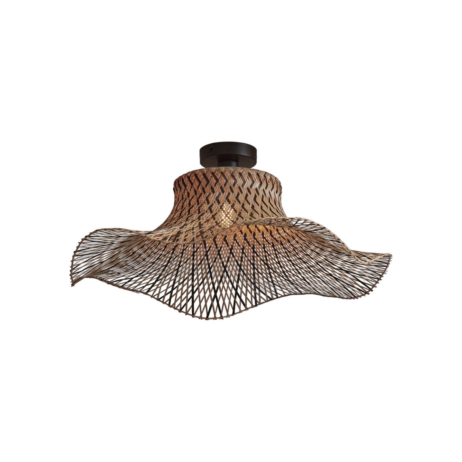 Plafonnier Ibiza bambou bicolore 65 cm E27