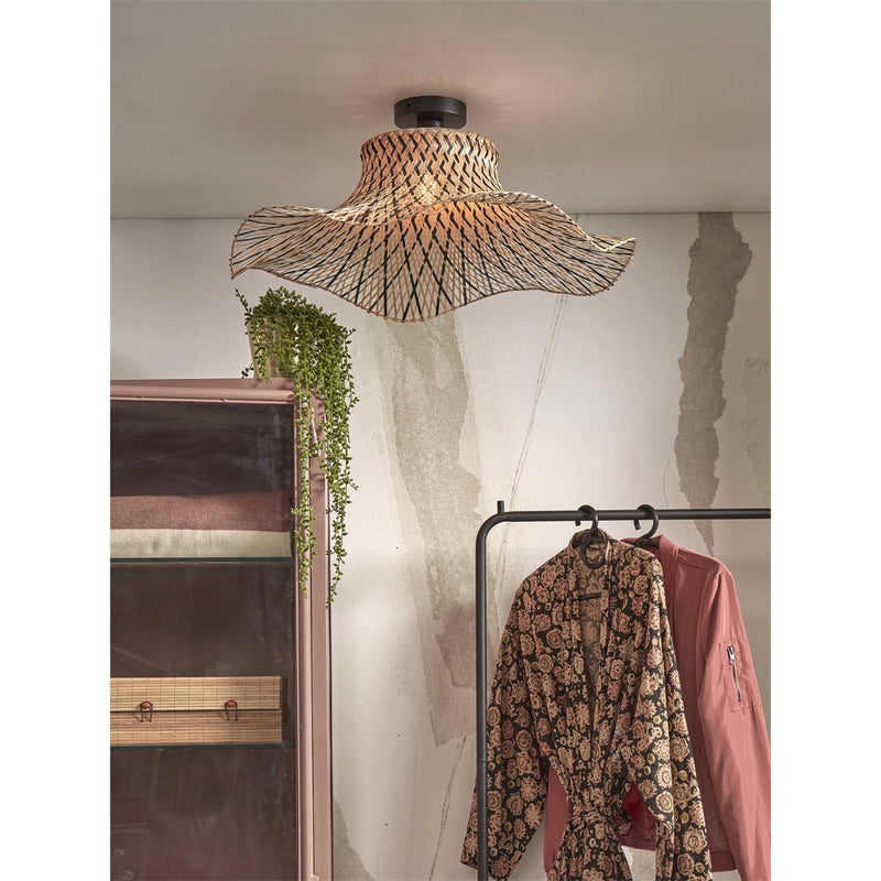 Dimensions Plafón Ibiza bambú bicolor 65 cm E27