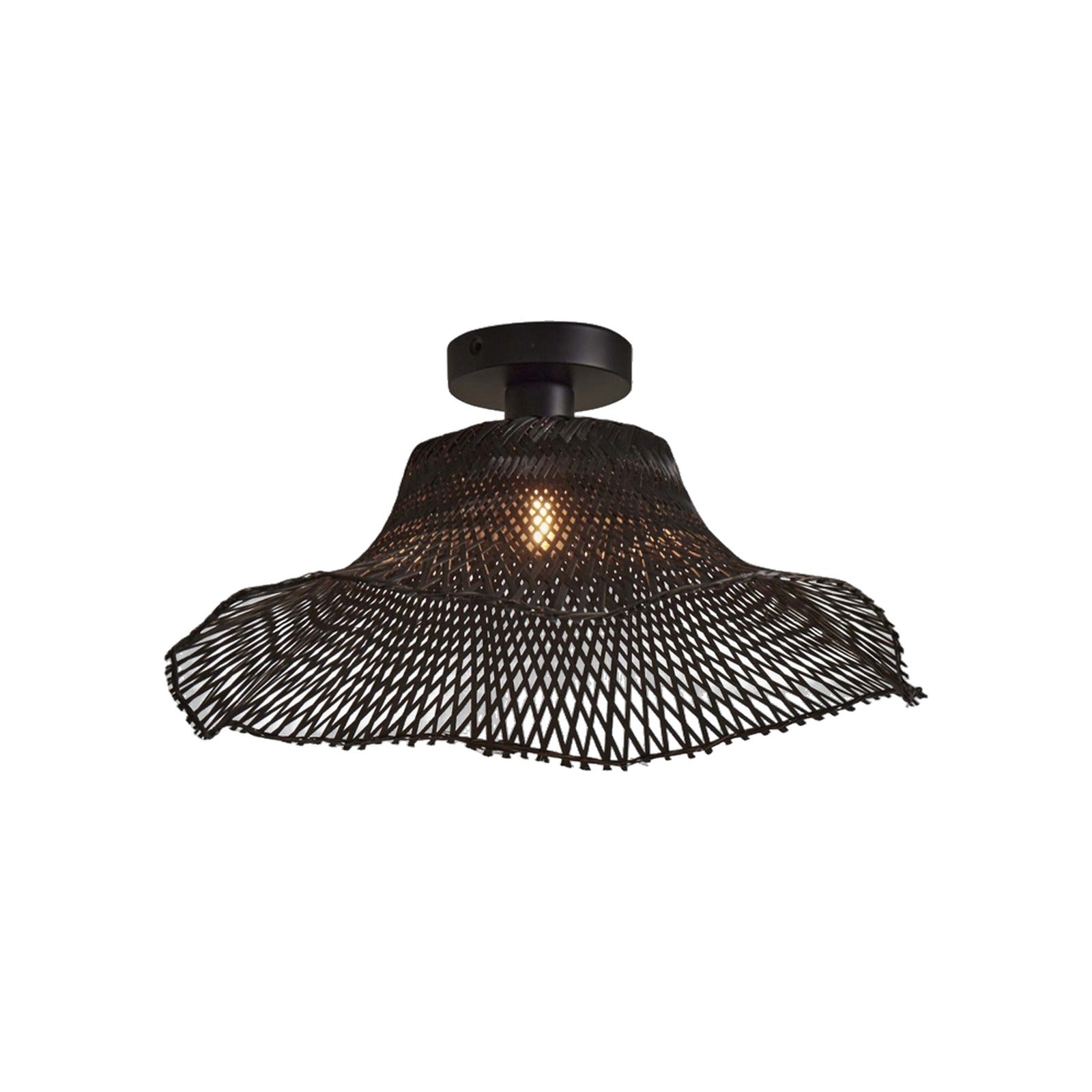 Plafonnier Ibiza bambou noir 50 cm E27