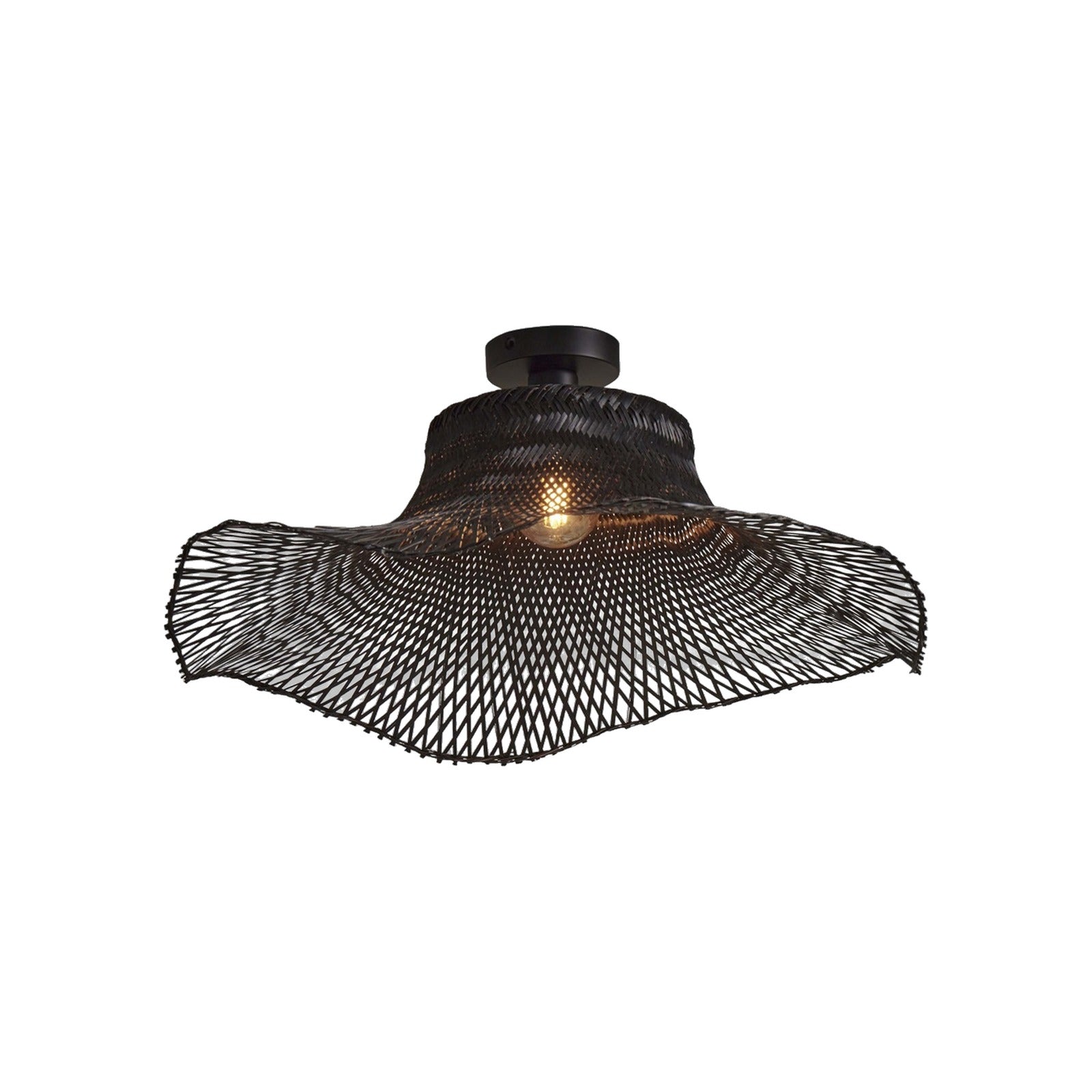 Plafonnier Ibiza bambou noir 65 cm E27