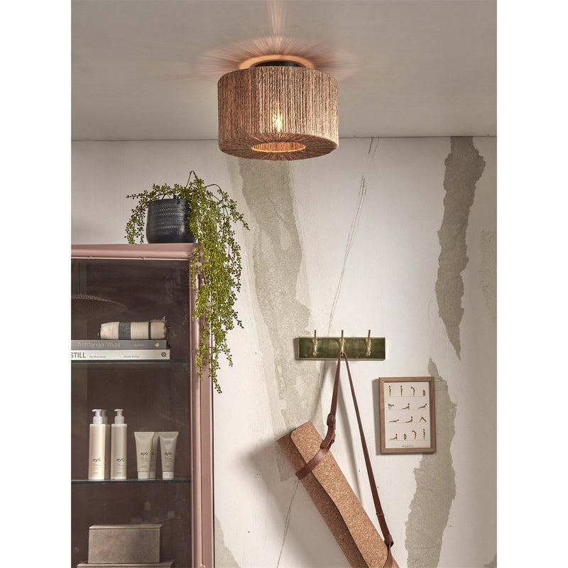 Dimensions Plafonnier Iguazu jute naturel 30 cm E27