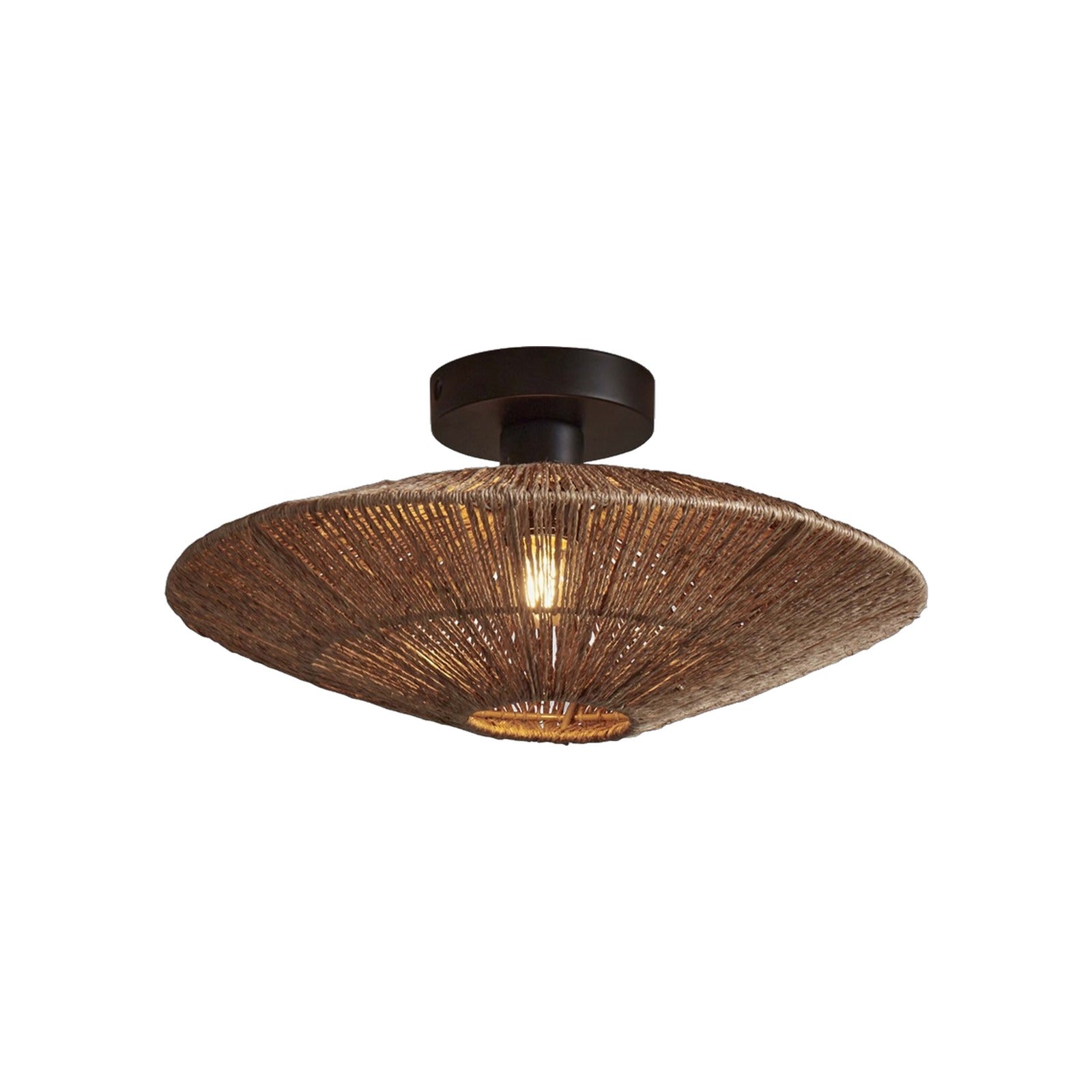 Plafonnier Iguazu jute naturel disque 40 cm E27