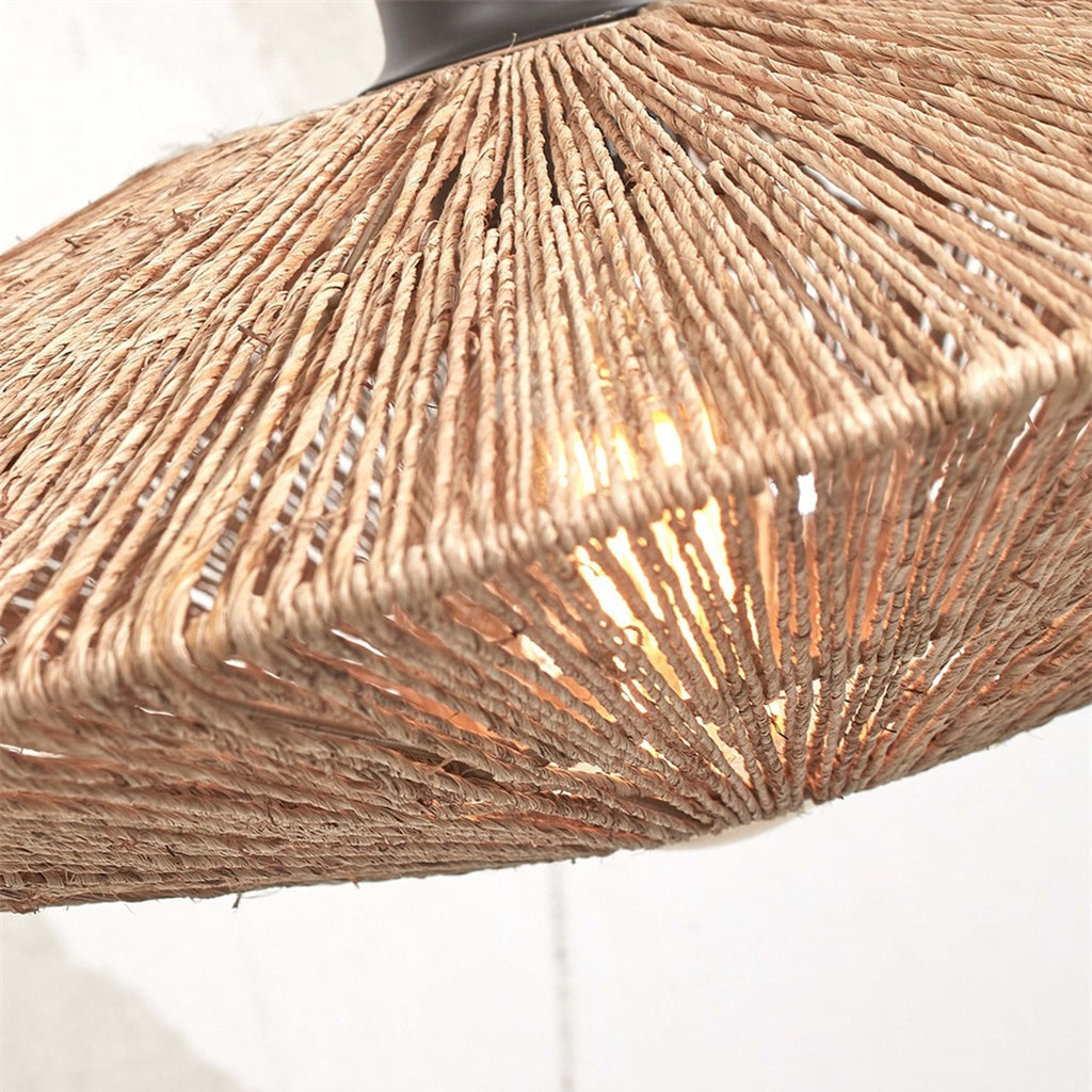 Plafonnier Iguazu jute naturel disque 40 cm E27, vue 4