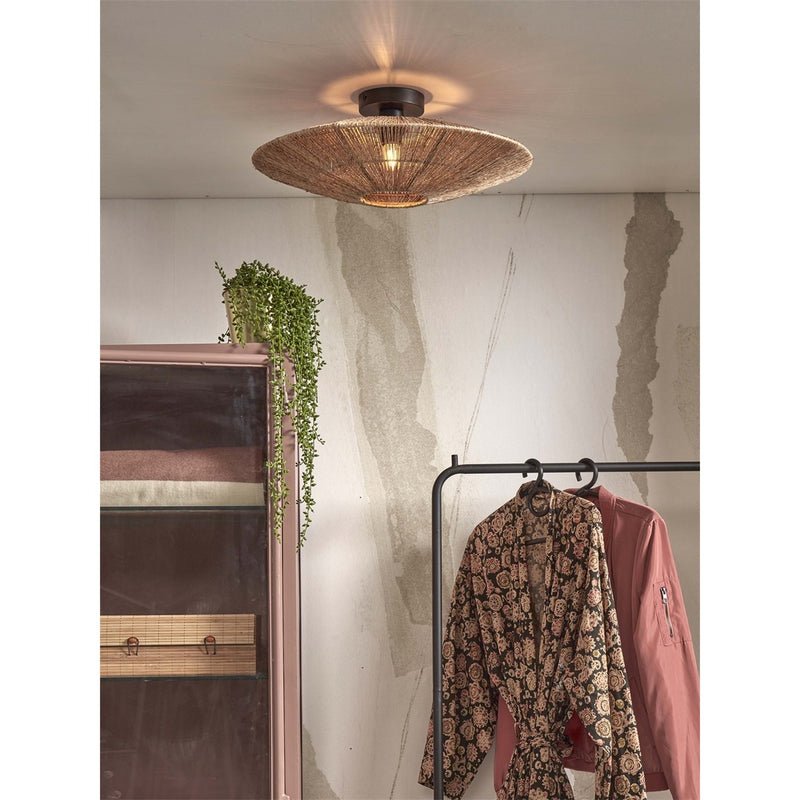 Dimensions Plafón Iguazu yute natural 55 cm E27