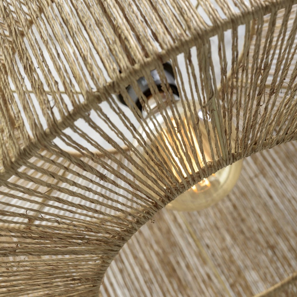 Plafonnier Iguazu jute naturel tambour 50 cm E27, vue 2