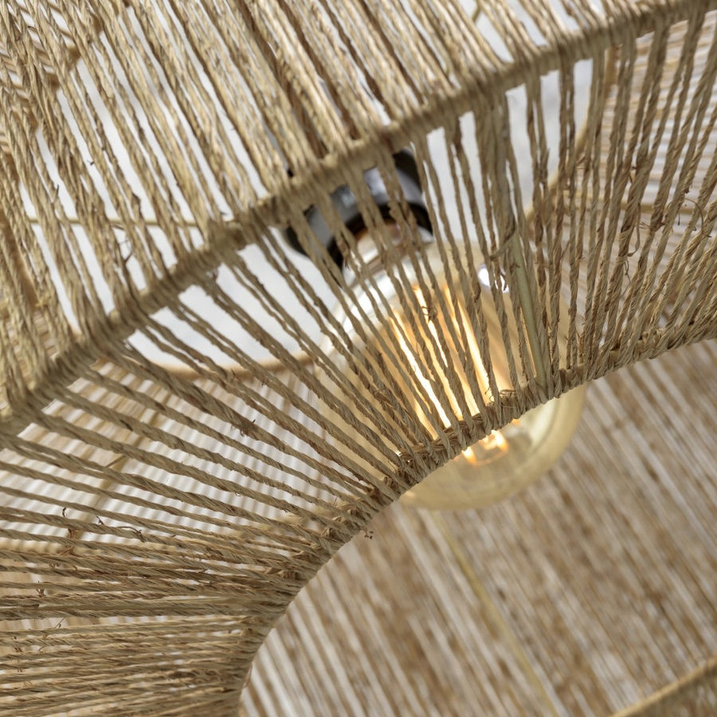 Plafonnier Iguazu jute naturel tambour 50 cm E27, vue 2