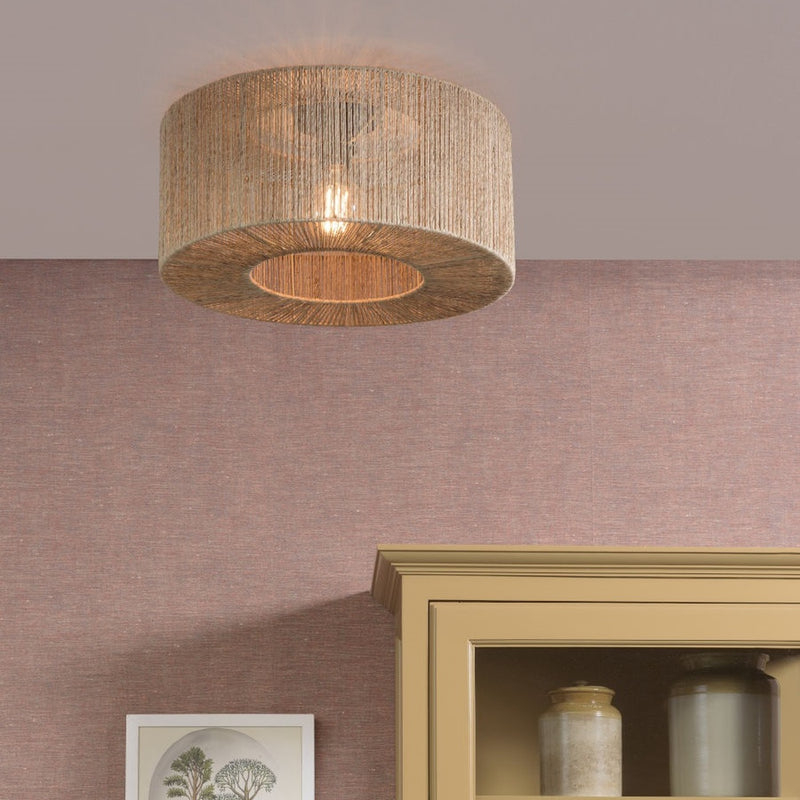 Dimensions Plafonnier Iguazu jute naturel tambour 50 cm E27