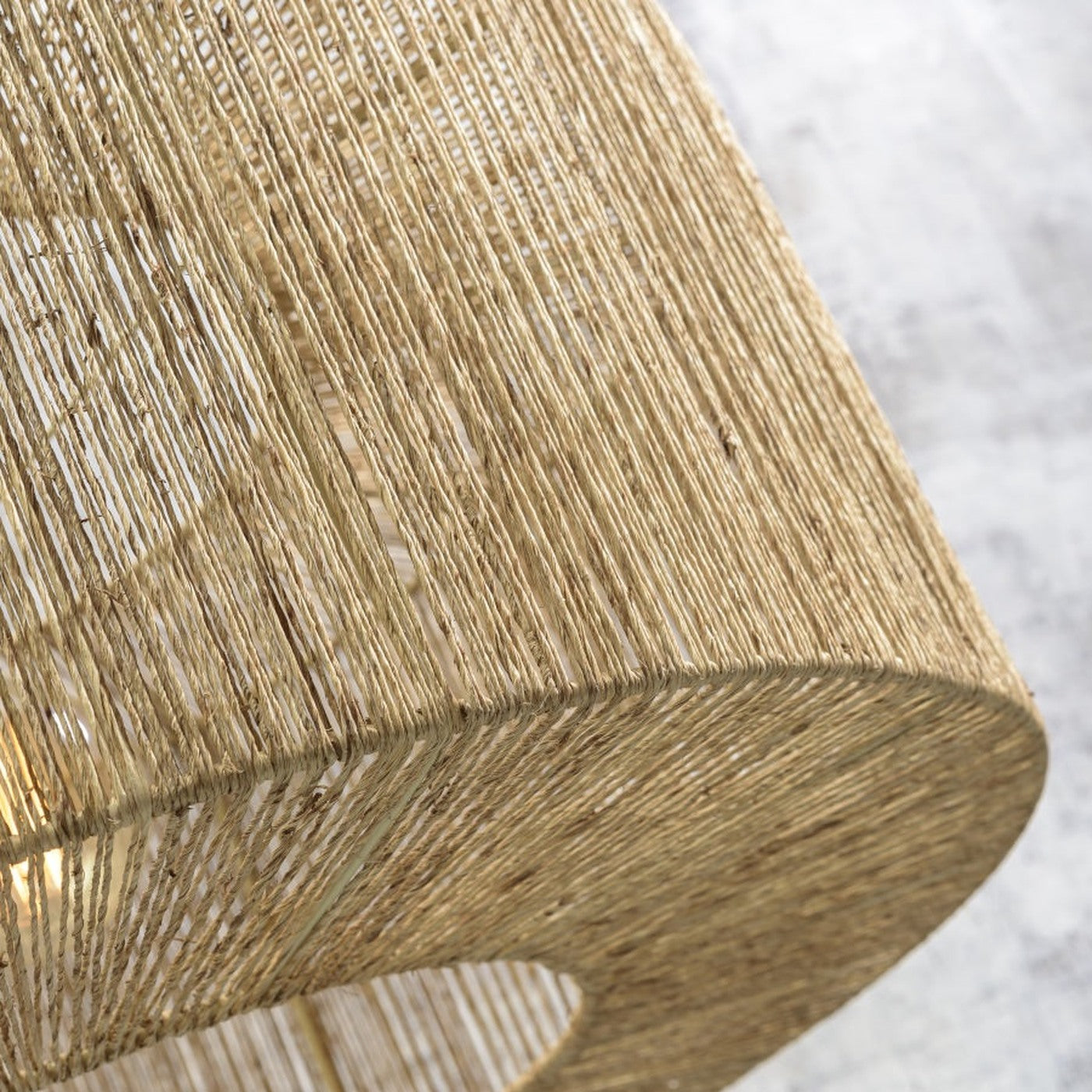 Plafonnier Iguazu jute naturel tambour 60 cm E27, vue 3