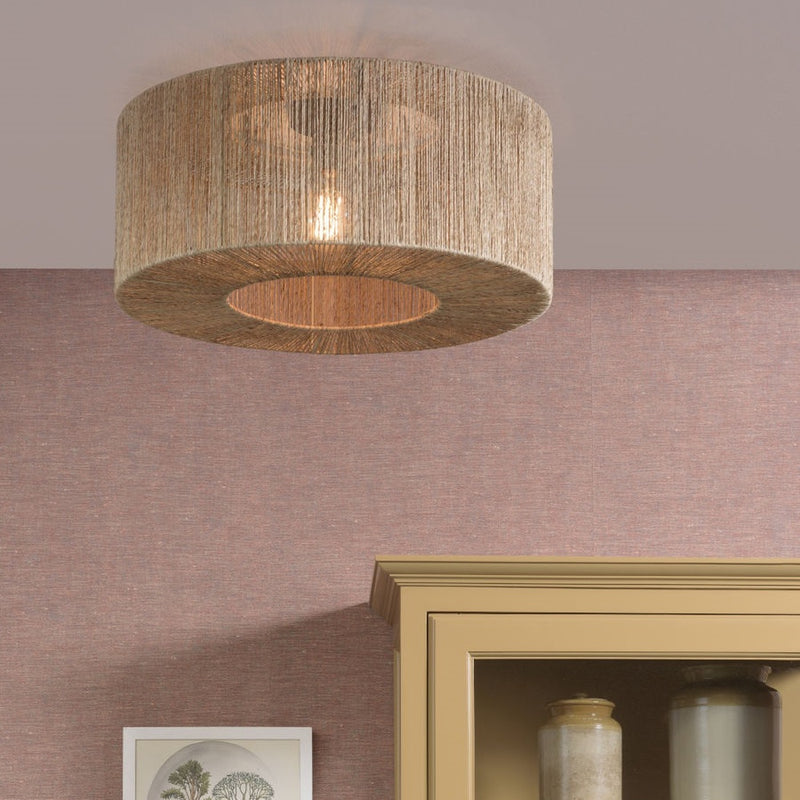 Dimensions Plafonnier Iguazu jute naturel tambour 60 cm E27