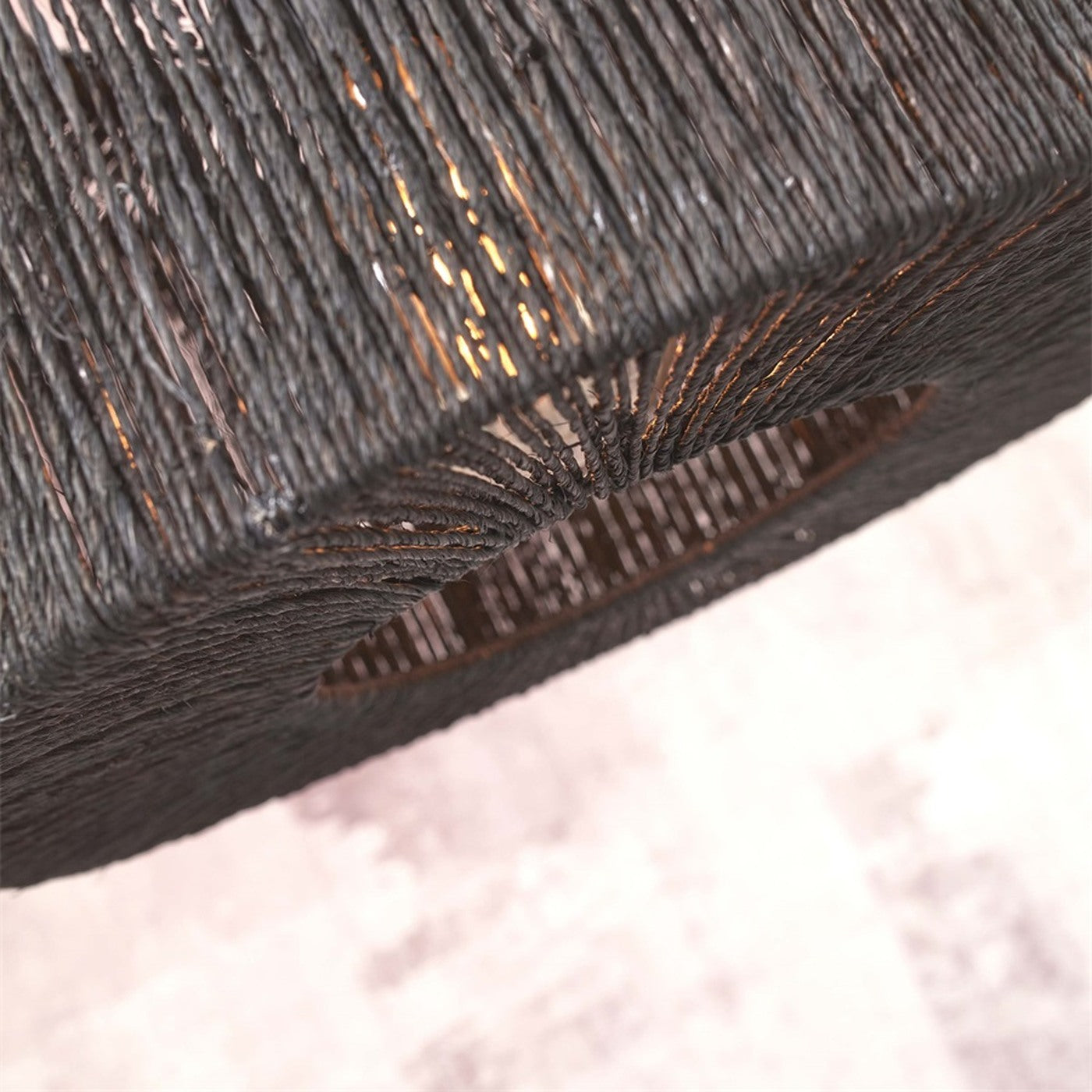 Plafonnier Iguazu jute noir 30 cm E27, vue 4