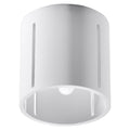 Plafonnier Inez tube en aluminium blanc à fentes verticales