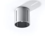 Plafonnier Inez aluminium gris, vue de profil
