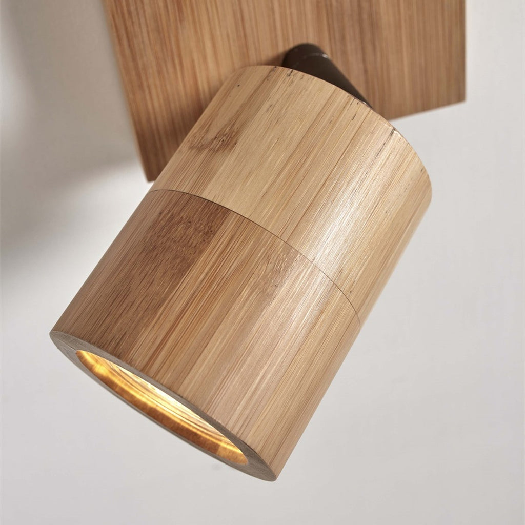 Plafonnier Java bambou naturel 2 spots GU10, vue 4