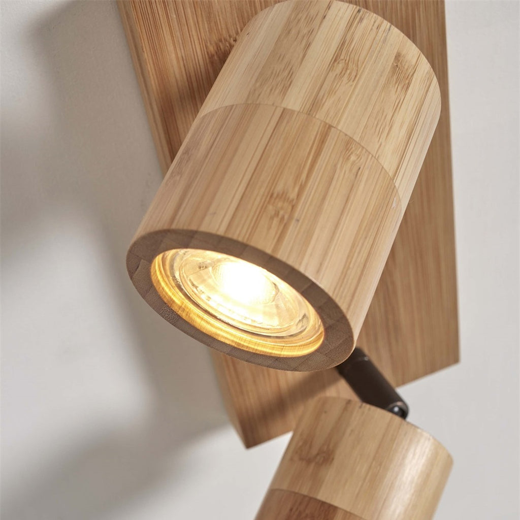 Plafonnier Java bambou naturel 2 spots GU10, vue 7