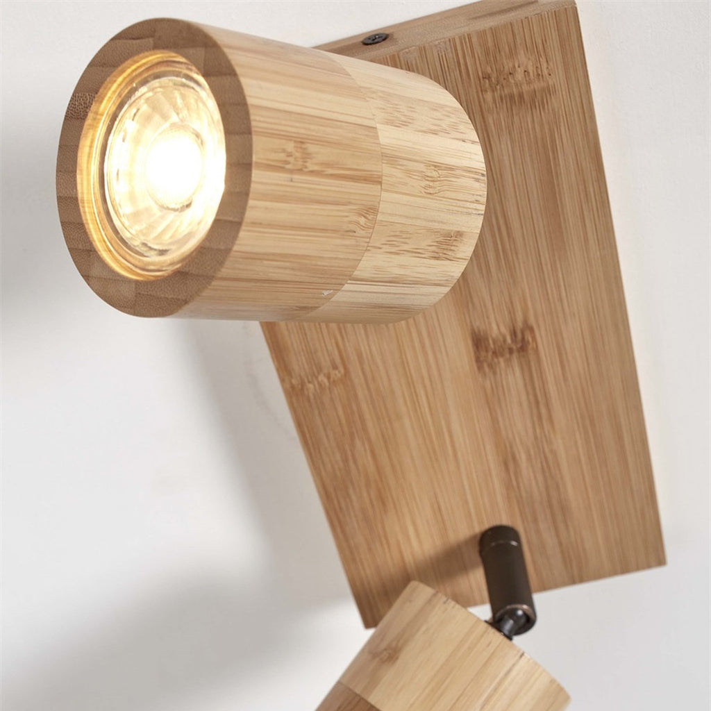 Plafonnier Java bambou naturel 2 spots GU10, vue 8