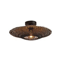 Plafonnier Kalimantan bambou naturel et noir 44 cm E27