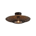Plafonnier Kalimantan bambou naturel et noir 44 cm E27