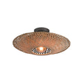 Plafonnier Kalimantan bambou noir et naturel plat 60 cm E27